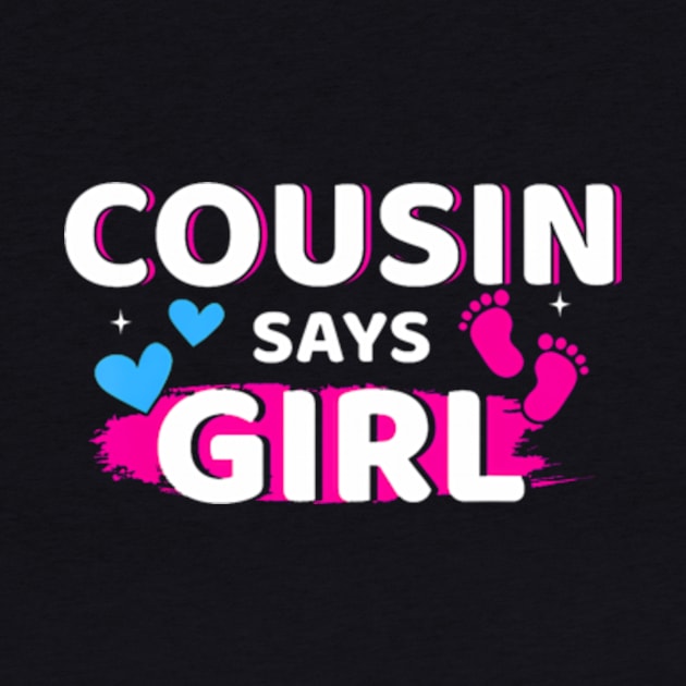 Gender reveal cousin says girl matching family baby party by Eduardo